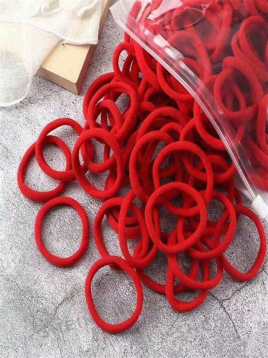 200/100/50/10pcs Simplified High Elasticity Non Destructive Hair Tie . No Trace, No Damage To Hair Strap, Suitable For Women's Daily Ponytail, Makeup, Bathing, Commuting, Sports Vacation, School/Party, Festival Gift Giving Use Hair Rope, Headrope, Rubber Band, Hair Accessories, Headwear, Ponytail Holders, Hair Elastics, Hair Rubber Bands, Scrunchies