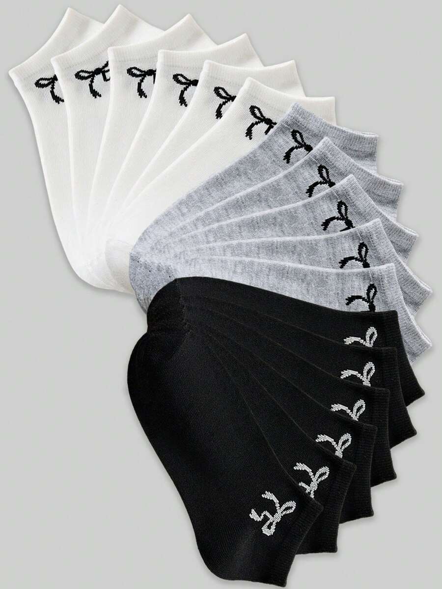 20/10/5/1 双女士短袜、隐形袜、白袜子、黑袜子、灰袜子、女袜、可爱袜子、女童袜子、黑色袜子、卡通细节、导轨透气孔设计、吸湿排汗、柔软顺滑,适合各种节日、运动、休闲、商务等日常穿着,一年四季均可穿着,颜色组合随机。 - 彩色 - 查看 1