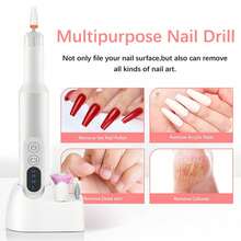 Cordless Electric Nail Drill, Rechargeable Nail File Kit For Gel & Acrylic Nails, Manicure Pedicure At Home/Salon, Perfect Gift For Women & Daily Essentials - Pink - View 4