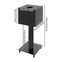 RibasuBB Suggestion Ballot Box With Lock, Key, And Wheels - Floor Standing Donation Box For Events, Offices, And Feedback Collection - Black - View 5