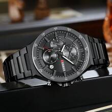 CURREN 男士手表 奢华商务石英计时防水不锈钢腕表 带夜光自动日期显示 - 彩色 - 查看 7