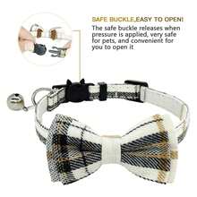2 Pack Cat Collars Set, Cat Collar Breakaway With Cute Bow Tie And , Adjustable From 7.5-10.8 Inch, Soft And Comfortable For Kitten And Some Puppies - Multicolor 831 - View 2