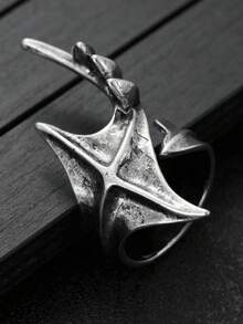 1PC Personalized Asymmetrical Hyperbole Cyber Punk Gothic Hip Hop Punk Alien Ring Alloy Finger Rings Jewelry Costume Accessories