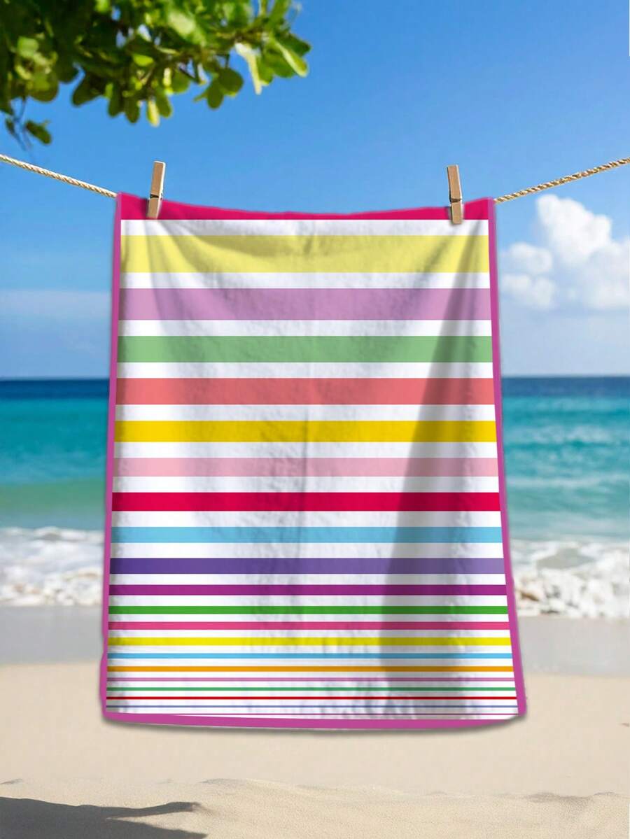 Microfiber Beach Towel – 75x150 Cm – Lightweight, Absorbent & Quick-Drying Summer Towel – Made In Turkey - Silver - View 1