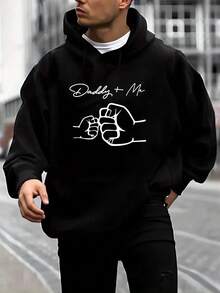 Sudadera con Bolsillo Canguro, Sudadera Casual de Manga Larga, Ropa de Hombre, Temporada de Otoño e Invierno - Negro - Ver 8