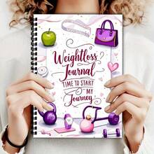 A5 Weight Loss Diary - Spiral Bound Fitness Planner With Exercise Log, Diet Tracker And Progress Charts - Minimalist & Stylish Fitness Journal For Women & Men, Suitable For Gym/Home/Travel Use - Undated Calendar - Multicolor - View 4