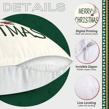 4pcs Simple Christmas 4-Piece Set, Single-Sided Printed Throw Pillow Cover 45*45cm - Multicolor - View 12