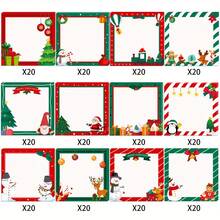 240pcs Self-Adhesive Memo Pads, Santa Claus & Snowman Patterns, Suitable For Christmas Party, Office Or Home Use - Multicolor - View 9