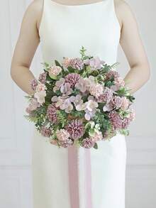 1/3PCS Romantic Silk Roses & Hydrangea& Peony Bouquet Artificial Flowers Centerpieces Plastic Flowers Handheld Flower Outdoor Decoration Arrangement For Wedding/Home/Bedroom/Living Room/Table Decoration/Bride's Bouquet/Mother's Day