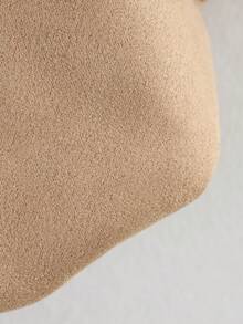 MUMRAP 女士休闲街头风翻领夹克，复古长袖拉链宽松外套，春季款 - 卡其色 - 查看 9