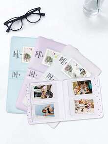 64 Pockets Instant Film Photo Album Compatible With Mini 12/11/9, Large Capacity Durable Card Holder Album, Multiple Colors Available For Photo Collection - Multicolor - View 2