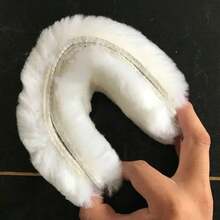 1 Pair Winter Warm Insole, Warm And Breathable Lining Shoe Insole, Warm Boot Insole, Fluffy Insole, Slipper Insole, Comfortable Thick Plush Shoe Pad - White - View 2