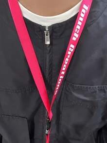 Customized Text ID Badge Lanyard, Personalized ID Badge Lanyard With Detachable Clasp, Customizable Lanyard Keychain In Red/Orange/Blue/Navy/Black/Gray, ID Badge Holder, Phone Lanyard, Key Lanyard - Multicolor - View 4