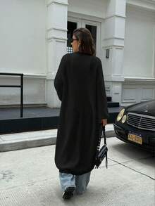 Áo khoác cardigan dệt kim dài tay màu trơn mới, kiểu dáng tối giản thời trang, thanh lịch, thoải mái, phù hợp cho việc đi làm và mặc hàng ngày. - Kese - Xem 2