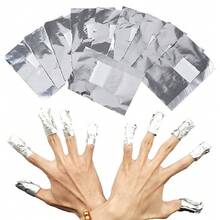 100 Pieces Aluminum Foil Nail Polish Remover Pads, Absorbent Cloth Blocks, 2x3 Size, Suitable For Home Manicure And Salon Use, Removes Gel Polish, Nail Polish And Acrylic Nails, Nail Art Supplies, Nail Art Tools,, Nail Art Tools Press On Nails, Manicure Pedicure Tools - Nhiều màu - Xem 2