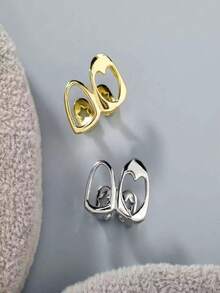 2 piezas Diseño de Grillz hueco de oro y plata, joyería decorativa de diente hueco de estilo punk para uso diario, festival de música, fiesta, vacaciones, regalo de pareja; Halloween