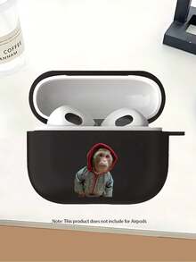 Custodia protettiva per auricolari - Motivo scimmietta con cappello rosso, custodia in silicone morbido anti-smarrimento compatibile con Pro 3/Pro/Pro2/1/2/3, regalo perfetto per fidanzato, fidanzata, famiglia, amici, nonni e amanti degli animali domestici, custodia protettiva per auricolari di alta qualità unisex