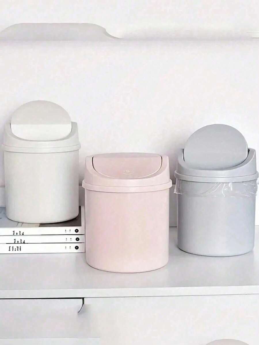 1 pezzo Stile INS Nuova scatola di stoccaggio carina a forma di cuore per camera da letto per ragazze, cestino della spazzatura in plastica con coperchio, cestino da tavolo, pattumiera per decorazione di scrivania, tavolino da caffè, ufficio, soggiorno, studio