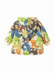 mini bala Boys Soft Faux Leather Hoodie Windproof Soft Cozy Stylish Outdoor Top - Flower Green Tone - View 5
