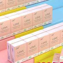 Fazzoletti di carta a tre strati ultra morbidi, tovaglioli di dimensioni da viaggio (6 fogli per confezione), adatti per San Valentino, Festa della Mamma, Natale e ogni tipo di festa - Bianco - Visualizzare 5