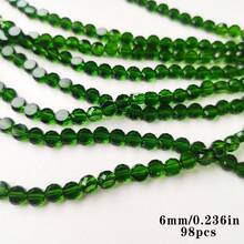 Red Beads & Bead Assortments 4/6/8mm Clear Flat Round Faceted Glass Bead For Jewelry Making DIY Bracelet Beading Crafts