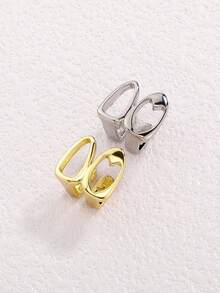 2pcs Hollow Golden Side Tooth Decor Niche Design Double Hollow Heart Shaped Teeth Decor Hip Hop Punk Style For Women, Music Festival, Party, Holiday, Couples Gift