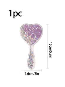 1pc Customized Name Children Hair Accessory Comb, Personalized Girl Hair Decor Hairbrush, Customized Name Friend Gift Family Gift Girl Mother Teacher Gift, Hairbrush, Hair Brush - Multicolor - View 5