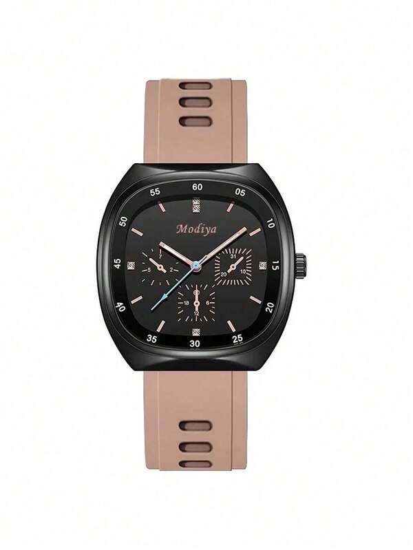 ساعة كوارتز أسطوانية من السيليكون عصرية للجنسين، متعددة الاستخدامات بطراز هونج كونج