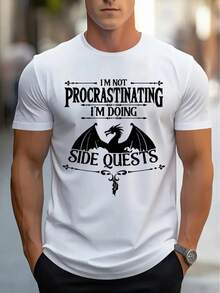 Men's Halloween T-Shirt, Comfortable Crew Neck, Soft And Breathable Cotton Short Sleeve, Summer And Spring Casual Wear, Urban Style With Modern Letter Print - 黑色 - 查看 7