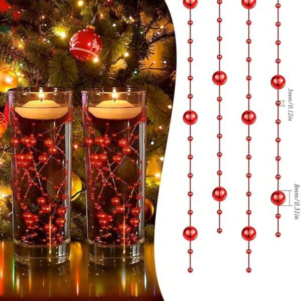 5 piezas de perlas flotantes para rellenar velas flotantes, rellenar jarrones, decoración central, decoración de boda, decoración de fiesta, decoración navideña