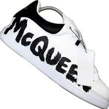 Tenis McQueen de  Color combinado Rotulado Clasico    De moda Estilo Hombre - en blanco y negro - Ver 1