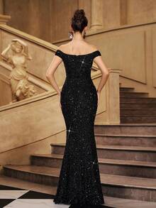 Women's Solid Color Elegant Backless Woven Fabric Top - Black - View 2