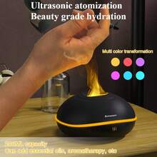 Betreasure 200ML Colorful Aroma Diffuser - Volcanic Crack Design, Ultrasonic Cool Mist Humidifier With Smart Chip, Suitable For All Indoor Spaces And Plant Humidifying Needs, Multi-Level Settings And Gradient Lighting, Auto Shut-Off Protection, Essential Home Humidifier