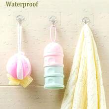 10 Pack Strong Transparent Wall Hooks – Reusable Adhesive Sticky Hooks For Bathroom, Kitchen, Door & Living Room, Waterproof Rustproof Acrylic Hooks For Towels, Bags, Keys, And Space Saving Home Storage - 10 Pcs - View 3