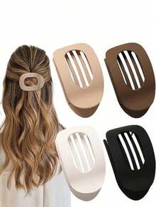 4 piezas/1 pieza Pinzas para el cabello de plástico ligero de 9,4 cm/3,7 pulgadas de color negro, blanco, caqui y marrón para mujeres. Accesorios de moda versátiles, elegantes y simples de un solo color, adecuados para salidas diarias, casual, fiesta, playa, viajes, peinado, lavado de cara, maquillaje, accesorio de vestir, pasador de cabello, barretas, accesorios de cabello blanco, accesorios negros, regalos, viajes, regalos para mujeres, artículos para el cabello, rellenos de calcetines, rellenos de calcetines para mujeres, regalos, rellenos de calcetines, regalos para mujeres, rellenos de calcetines para adultos, rellenos de calcetines para adultos, artículos para el cabello, accesorio de cabello de mayoría de edad, accesorios para el cabello, ideas de regalo para mujeres, rellenos de calcetines de belleza - Multicolor - Ver 11