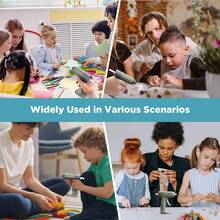 Pistola de pegamento caliente inalámbrica Tilswall W106 de 4 V, precalentamiento rápido de 30 s, 20 barras de pegamento de 7 x 140 mm (0,28 x 5,51 pulgadas), boquilla antigoteo, batería recargable tipo C de 2000 mAh, color verde oliva