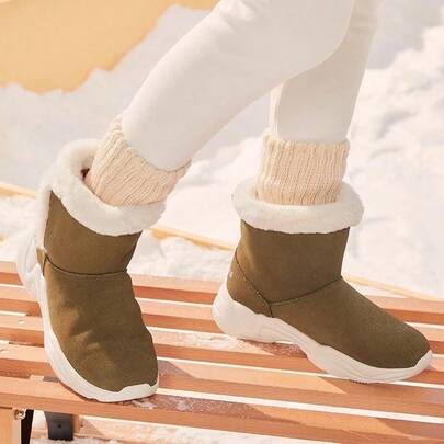 Skechers Dievčenské snehule Nové teplé pohodlné ležérne členkové topánky s fleecovou podšívkou