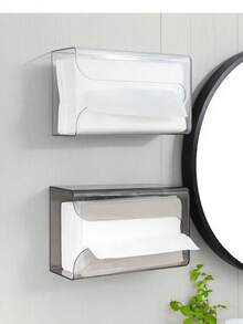 1pc Kitchen Wet Wipes Holder, Washable Bathroom Paper Towel Rack, Wall-Mounted Tissue Box, Non-Slip Washable Wipe Dispenser, Suitable For Kitchen, Bedroom, Bathroom Wet Wipes, No Need For Drilling Installation, Fashionable Minimalist Design Washable Wipe Storage Box, Suitable For Gloves, Pet Wipes, Makeup Wipes, Disposable Towels, Wet Wipes, Dry Tissues, Hand Towels, Wet Wipes, Toilet Paper, Also Applicable To Bathroom, Kitchen, Bedroom, Office, Car