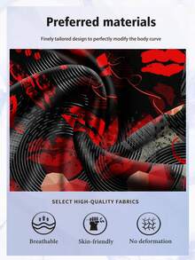 1 条装男士新奇短裤，个性时尚图案印花，四针六线工艺，涤纶纤维弹力面料，柔软亲肤，速干透气，情人节礼物，松紧腰带，调皮可爱男士休闲内裤 - 彩色 - 查看 7