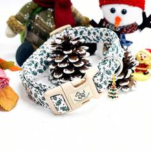Elegante collar de perro con pequeña cola para Navidad, collar de mascota suave y ajustable para perros en época festiva