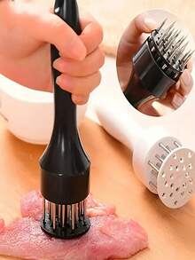 Bộ 1/2 kim làm mềm thịt chịu lực cao, 16/21 kim sắc bén - Đầu kim bằng thép không gỉ, thích hợp cho bít tết, thịt gà, thịt bò - Dụng cụ chế biến hiệu quả cho gia đình và nhà bếp chuyên nghiệp - Thiết kế dễ vệ sinh, tay cầm kiểu dáng đẹp - Nhiều màu - Xem 8