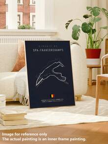 3 Piezas Conjunto de Arte en Lienzo de Pista de Carreras Moderna - Enmarcado, Diseño Minimalista en Negro y Blanco con Pistas de F1 y Proverbios Italianos, Perfecto para Decoración de Dormitorio, Sala de Estar, Oficina en Casa, Cafetería, Decoración de Pared de Bar, Decoración de Automóviles, Arte de Pared Enmarcado