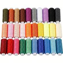10 Rolls Of Mixed-Color Polyester Sewing Thread Set, Durable And Soft, Suitable For Hobbyists And Beginners - 彩色 - 查看 4