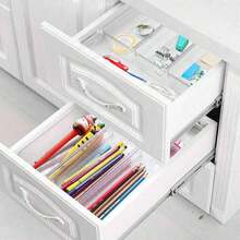 8/6/5/3pcs/Set Transparent Drawer Organizer Boxes, Clothes Storage Containers, Makeup Organizer Boxes, Drawer Divider Trays - Clear - View 2