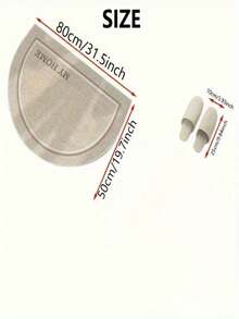 1 pièce Paillasson d'entrée semi-circulaire de couleur claire, style minimaliste lavable. Tapis d'entrée intérieur - Convient pour le salon, la chambre, le couloir, la décoration de la salle de séjour, la décoration de Noël, le tapis de cuisine