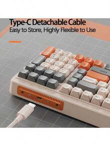 Acer Teclado multisistema OKW 222 para juegos y oficina: diseño resistente al agua, escritura cómoda y prolongada, teclas de acceso rápido, compacto y portátil, ideal para oficina y juegos, color gris. - Gris - Ver 3