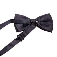 carahere 3pcs Men's Bow Ties Set, Black, Navy Blue, Light Blue, Dark Green Solid Color Pre-Tied Adjustable Bow Ties, Suitable For Formal Occasions, Casual Parties, Weddings, Tuxedos, For Adult Men Or Teenagers 13 Years Old And Above