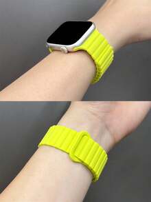 1 chiếc dây đeo đồng hồ silicon từ tính unisex, tương thích với Apple Watch 42mm, 38mm, 40mm, 41mm, 44mm, 45mm, 46mm, 49mm, dây đeo thay thế đồng hồ thông minh thời trang, phù hợp với Ultra2, Ultra SE2, SE 11, 10, 9, 8, 7, 6, 5, 4, 3, 2, 1 Series, có thể dùng làm quà tặng tựu trường cho học sinh. - màu xanh lá - Xem 6