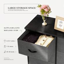 OLIXIS 6 Drawers Storage Organizers Units, Closet Organizers And Storage For Clothes, Fabric Storage Drawer TV Stand For Living Room, Chest Of Dresser In 38.2"D X 13.8"W X 30"H, Grey - 灰色 - 查看 8