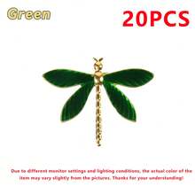 4/6/12/20/24pcs Elegant Dragonfly Napkin Rings - Deep Green And Gold Embellished Tabletop Decoration, Suitable For High-End Party Decoration In Formal Occasions, Weddings, And Restaurants. Match With Napkins, Placemats, Table Flags, Natural Inspiration Design, Metal Crafts, Dining Table Accessories, Christmas Decoration Supplies